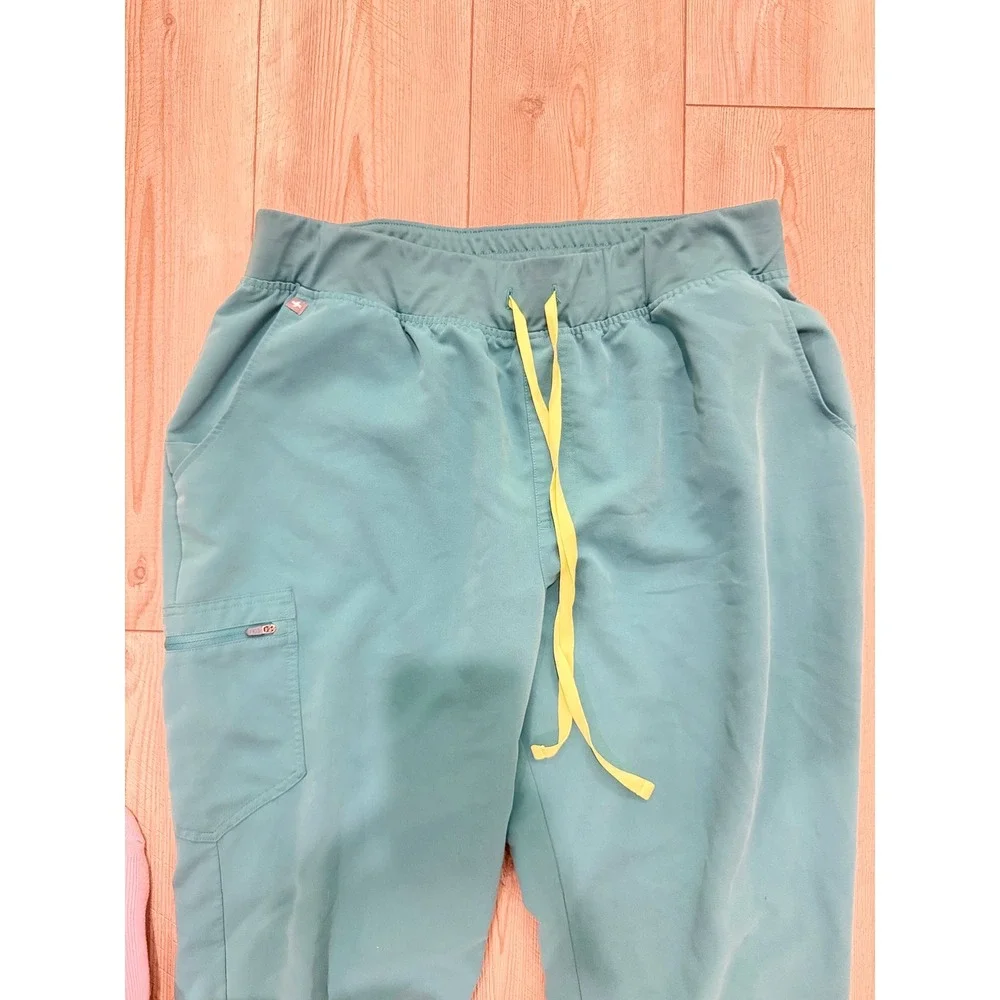 FIGS Zamora Jogger‎ Scrub Pants Teal Blue Neon Drawstring 3XL 1SW200002 Mens